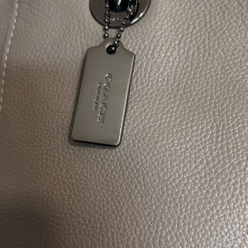 Coach Taupe Leather Tote Bag - Picture 3 of 6